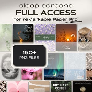 Full Access: 160+ Sleep Screens for reMarkable Paper Pro | Colorful Screensavers | Template for RMPP | Sleep screen for e-ink tablets