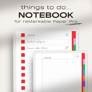 To-Do Notebook for reMarkable Paper Pro | Make Your Own Index | Hyperlinked Index / PDF | Digital Notes | reMarkable Paper Pro Notes | To-Do