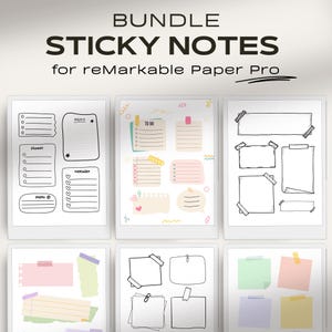 Sticky Notes Bundle for reMarkable Paper Pro | reMarkable Templates | Memo Notes | Memo Notes for reMarkable Paper Pro