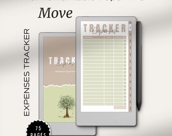 Expenses Tracker for reMarkable Paper Pro Move | Personal Finance / Budget Tracker | Finance Planner | Income & Saving | Monthly Tracker