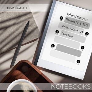 Notebook bundle for reMarkable 2 | Make Your Own Index | Hyperlinked Index / PDF | Digital Notes | reMarkable 2 Notes | reMarkable templates