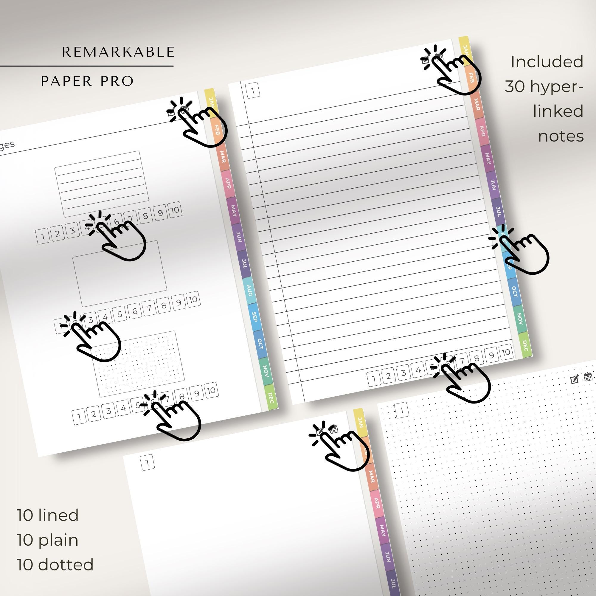 2026 Planner for Remarkable Paper Pro | Minimalist Yearly / Monthly ...