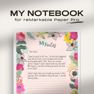 My Notebook for reMarkable Paper Pro | Digital Notes | reMarkable Pro Notes | reMarkable Notebook | reMarkable templates