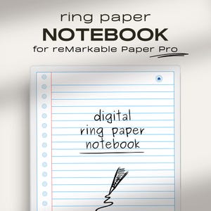Ring Paper Notebook für reMarkable Paper Pro | Machen Sie Ihren eigenen Index | Verlinkter Index/PDF | Digitale Notizen | reMarkable Paper Pro Hinweise