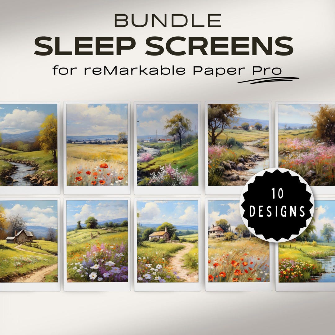 Sleep Screen Bundle for Remarkable Paper Pro | Screensaver PNG Files ...
