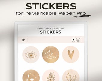 Adesivi personalizzati per reMarkable Paper Pro / Forme e immagini per creare adesivi per reMarkable Pro / Modelli reMarkable