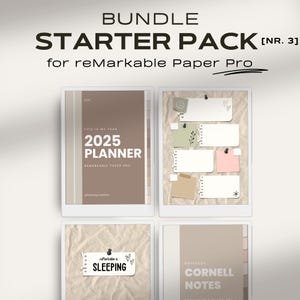 reMarkable Paper Pro Template Starter Pack [3] | reMarkable Bundle Template | reMarkable Paper Pro Bundle | reMarkable digital planner 2025