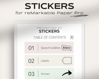 Adesivi personalizzati per reMarkable Paper Pro / Forme e immagini per creare adesivi per reMarkable Pro / Modelli reMarkable