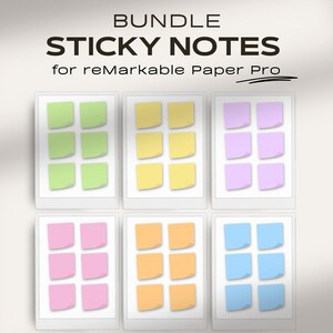 Sticky Notes Bundle for Remarkable Paper Pro | Digital Sticky Notes | Memo Notes Bundle for Remarkable Paper Pro | Digital Notes