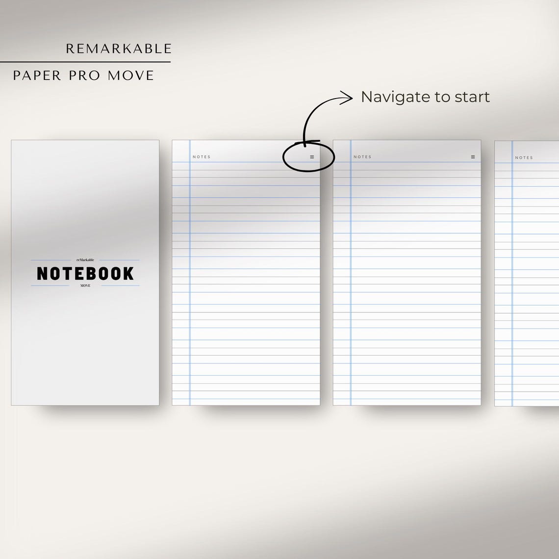 Minimalist Reusable Notebook for Remarkable Paper Pro Move | Remarkable ...
