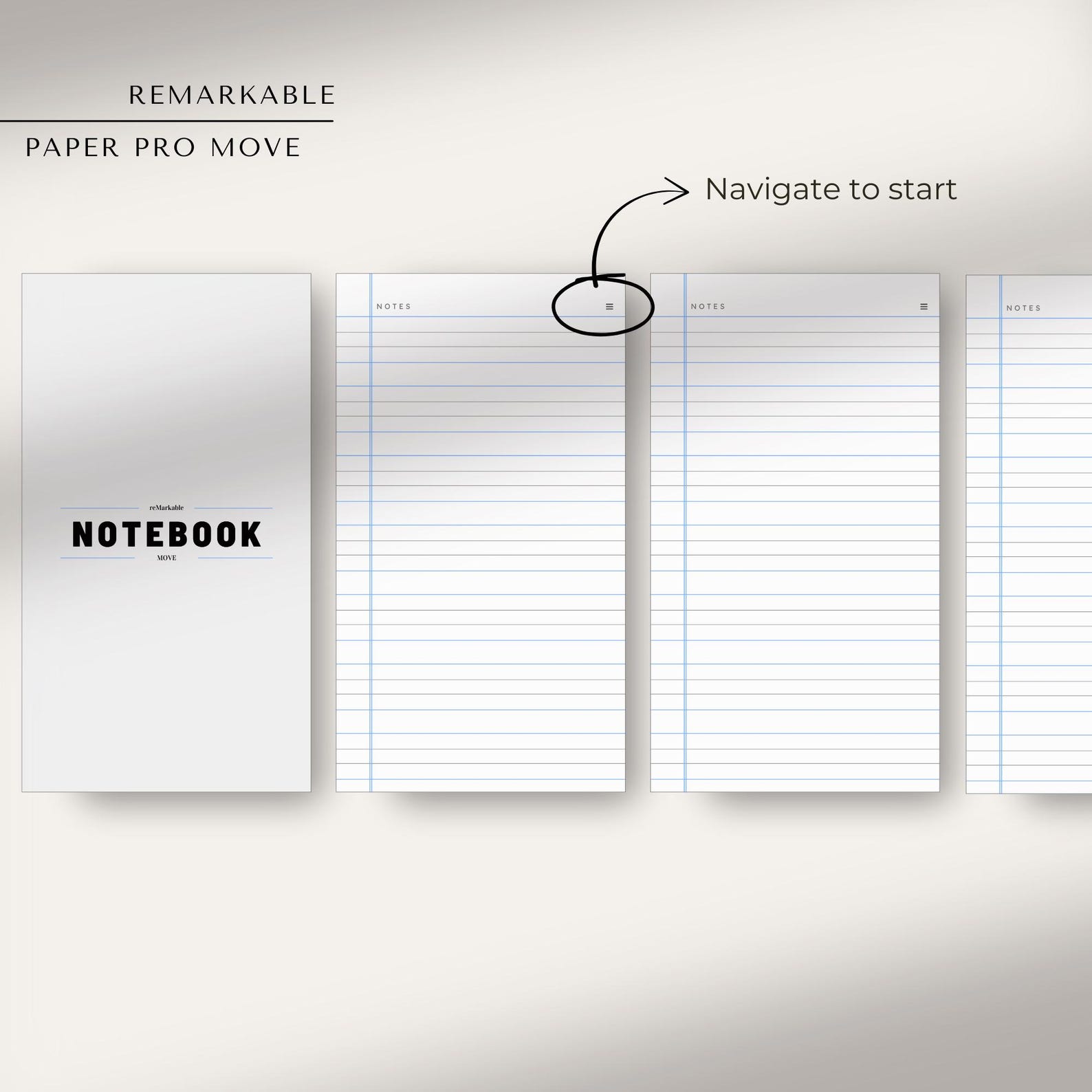 Minimalist Reusable Notebook for Remarkable Paper Pro Move | Remarkable ...