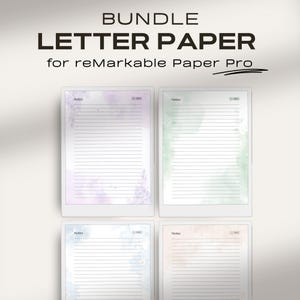 Letter Paper Bundle for reMarkable Paper Pro | Make Your Own Index | Hyperlinked Index / PDF | Digital Notes | reMarkable Paper Pro Notes