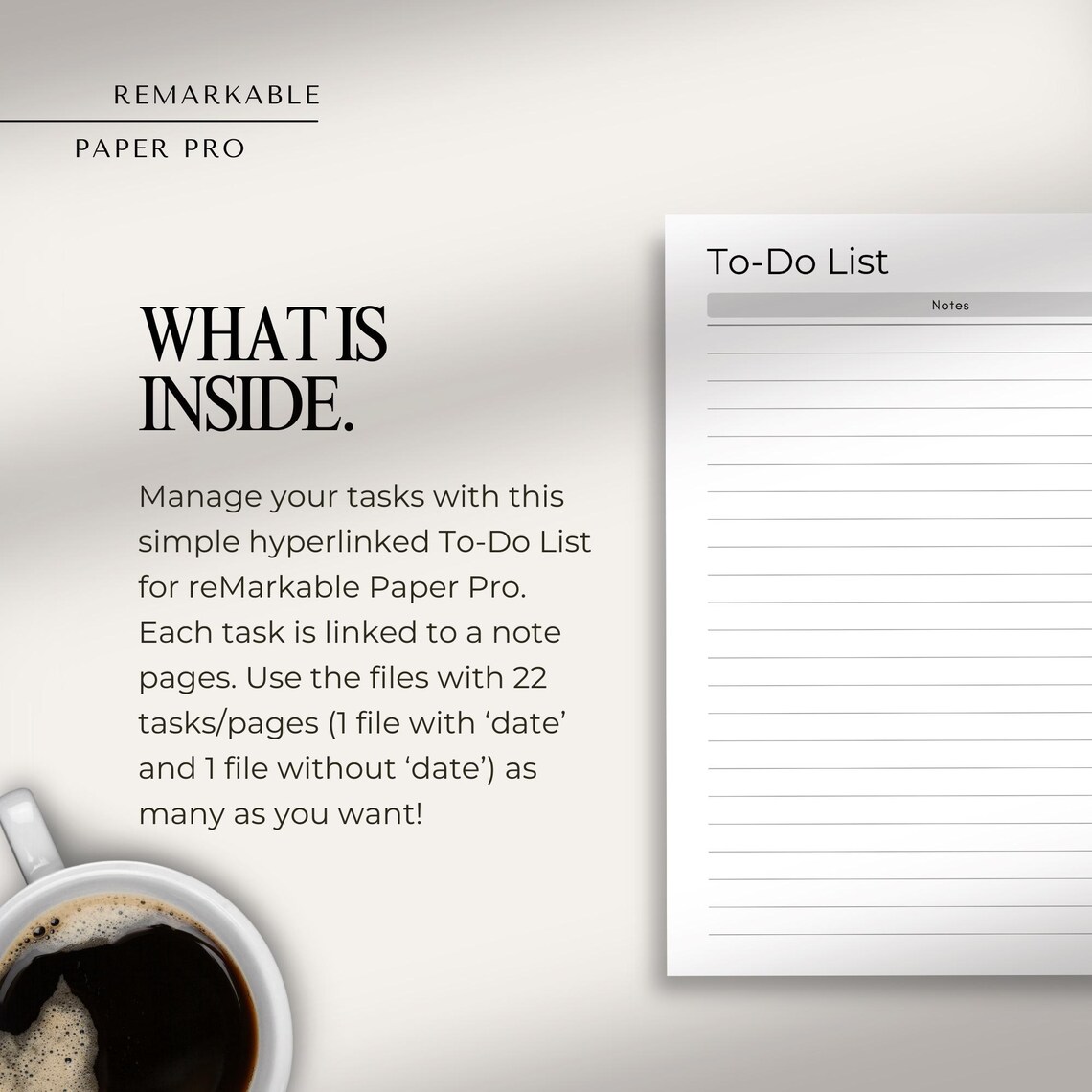 To-do List for Remarkable Paper Pro | Remarkable Task Tracker ...