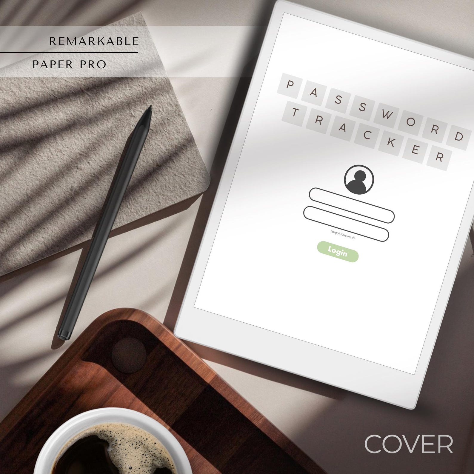 Password Tracker for Remarkable Paper Pro | Hyperlinked Password ...
