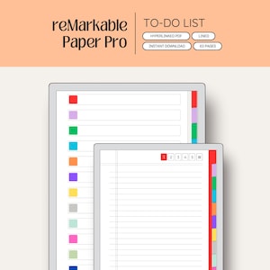 reMarkable Paper Pro用ノートブック | 独自のインデックスを作成 | ハイパーリンク付きインデックス/PDF | デジタルノート | reMarkable Paper Proノート