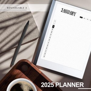 2025 Planner for remarkable 2 | Digital Fully Hyperlinked Year Planner | Monthly / Weekly Planner | Digital Download |  Digital 2025 planner