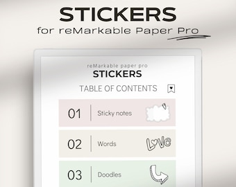 Adesivi personalizzati per reMarkable Paper Pro / Forme e immagini per creare adesivi per reMarkable Pro / Modelli reMarkable