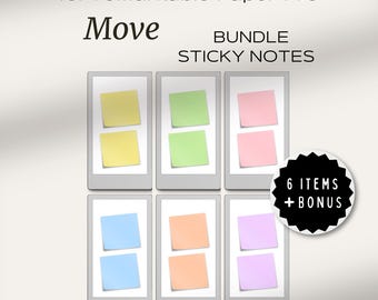 Pacchetto di note adesive per reMarkable Paper Pro Move / Memo Notes / reMarkable Notes / Note digitali per Paper Pro Move / Note adesive colorate