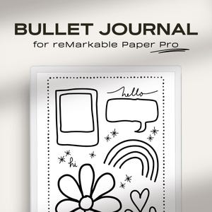 Bullet Journals template for reMarkable Paper Pro | reMarkable Pro templates | Digital Journals |  Digital Doodle Notes | Bullet Journal
