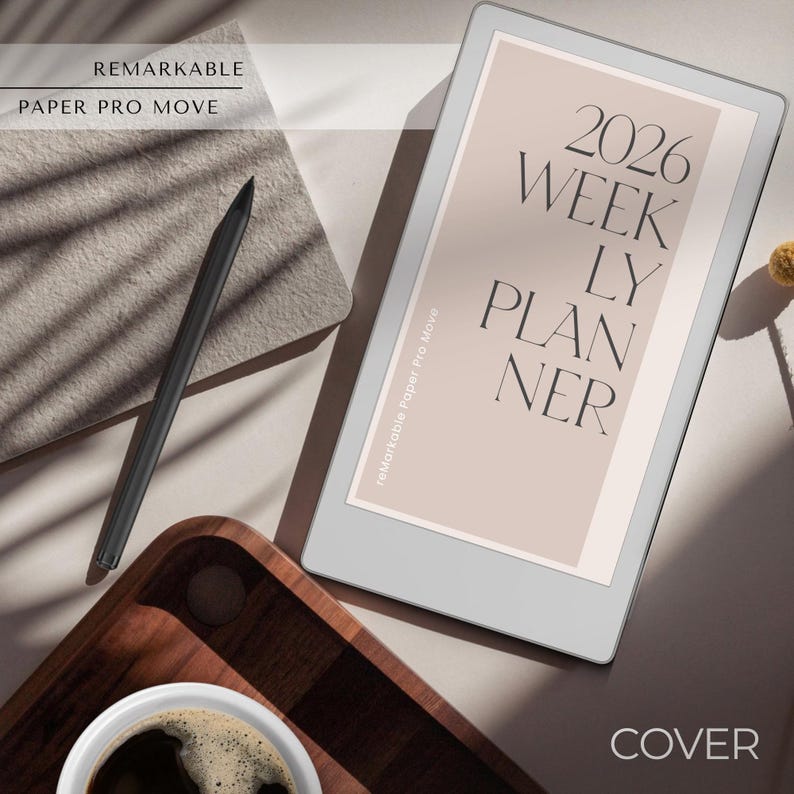 2026 Weekly Planner for Remarkable Paper Pro Move | Remarkable Calendar ...