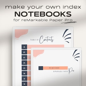 Notebook bundle for reMarkable Paper Pro | Make Your Own Index | Hyperlinked Index / PDF | Digital Notes | reMarkable Paper Pro Notes