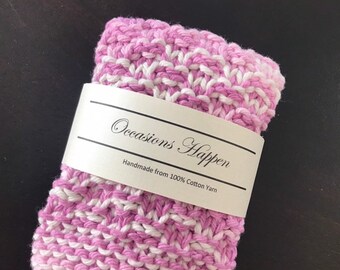 Washcloth, Dishcloth, Cotton, Handmade Gift, Hostess Gift, Gift for Her, Lavender Ombre