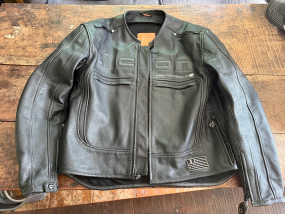 ICON leather motorcycle jacket