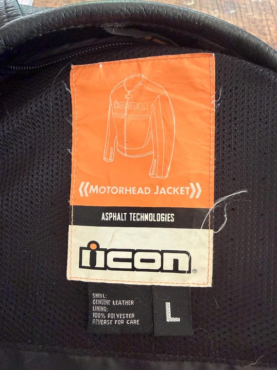 ICON leather motorcycle jacket View 3