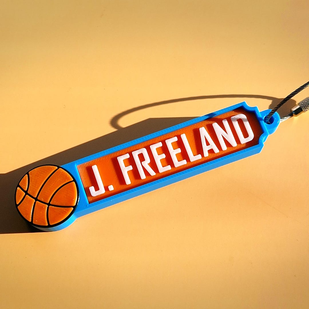 Custom 3d-printed Basketball Keychain – Personalized Name Tag, Sports ...
