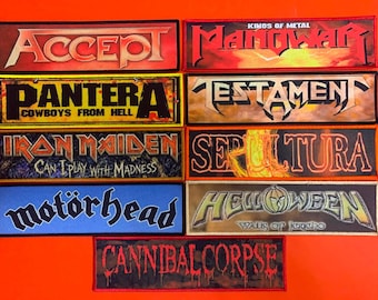 Bandlogo-Streifenaufnäher 20 x 5 cm