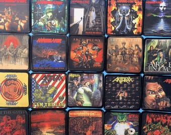 Parte 1- Pequeños parches de bandas de thrash y death metal 7,5x7,5 cm