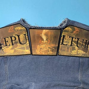 Toppa posteriore per spalle Sepultura: toppa per gilet da battaglia in denim