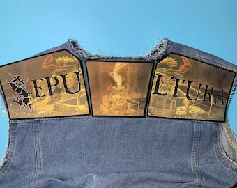 Sepultura Schultern Rücken Aufnäher: Denim Kampfweste Aufnäher