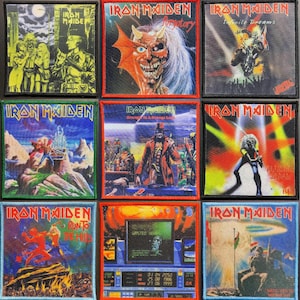 All Iron Maiden singles albums covers patches - 80s