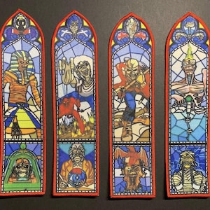 Parches de tiras verticales de Iron Maiden de 5 x 20 cm