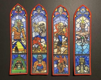 Parches de tiras verticales de Iron Maiden de 5 x 20 cm