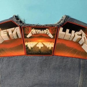 Metallica Shoulders Back Patches Battle Vest Applique