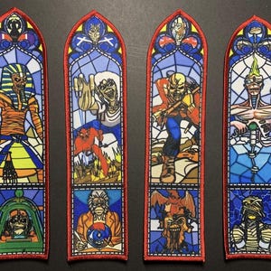 Iron Maiden Aufnäher vertikal Streifen 5 x 20 cm größe