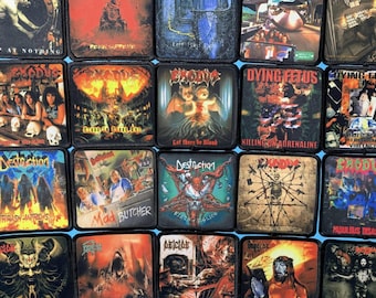 Parte 4- Pequeños parches de bandas de thrash y death metal 7,5x7,5 cm