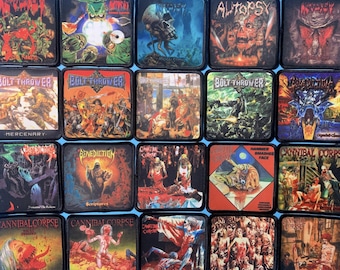 Parte 2- Pequeños parches de bandas de thrash y death metal 7,5x7,5 cm