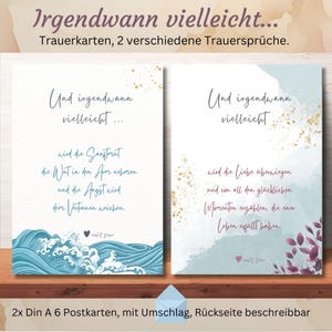 Beileidskarte, Trauerkarte, Trauergeschenk, Trostgeschenk, Trauerspruch Trost, Anteilnahme, Mutmachkarte, Kondolenzkarten Trauerbox
