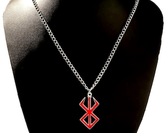 Naszyjnik Berserk Brand of Sacrifice | Czerwony wisiorek anime Czarny symbol Behelit Naszyjniki Guts Griffith Anime Czerwone breloczki do kluczy Wisiorki