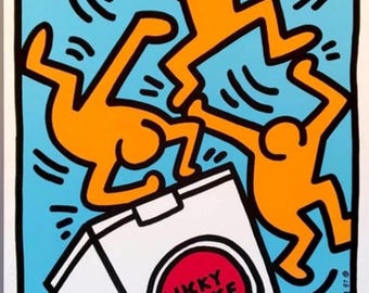 Keith Haring - Lucky Strike - 1987 - Etsy