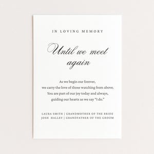 In Loving Memory Wedding Sign, Forever In Our Hearts Sign, Wedding Memorial sign, Memory Table Sign Template, Loved Ones In Heaven Template
