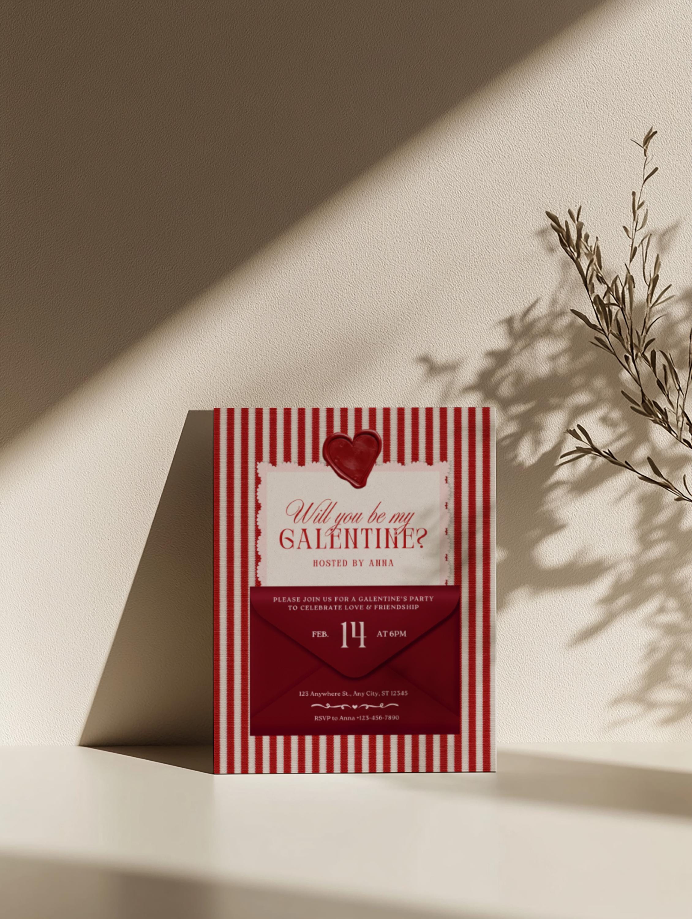 Galentine's Girls Night Out Invitation Template, Will You Be My ...