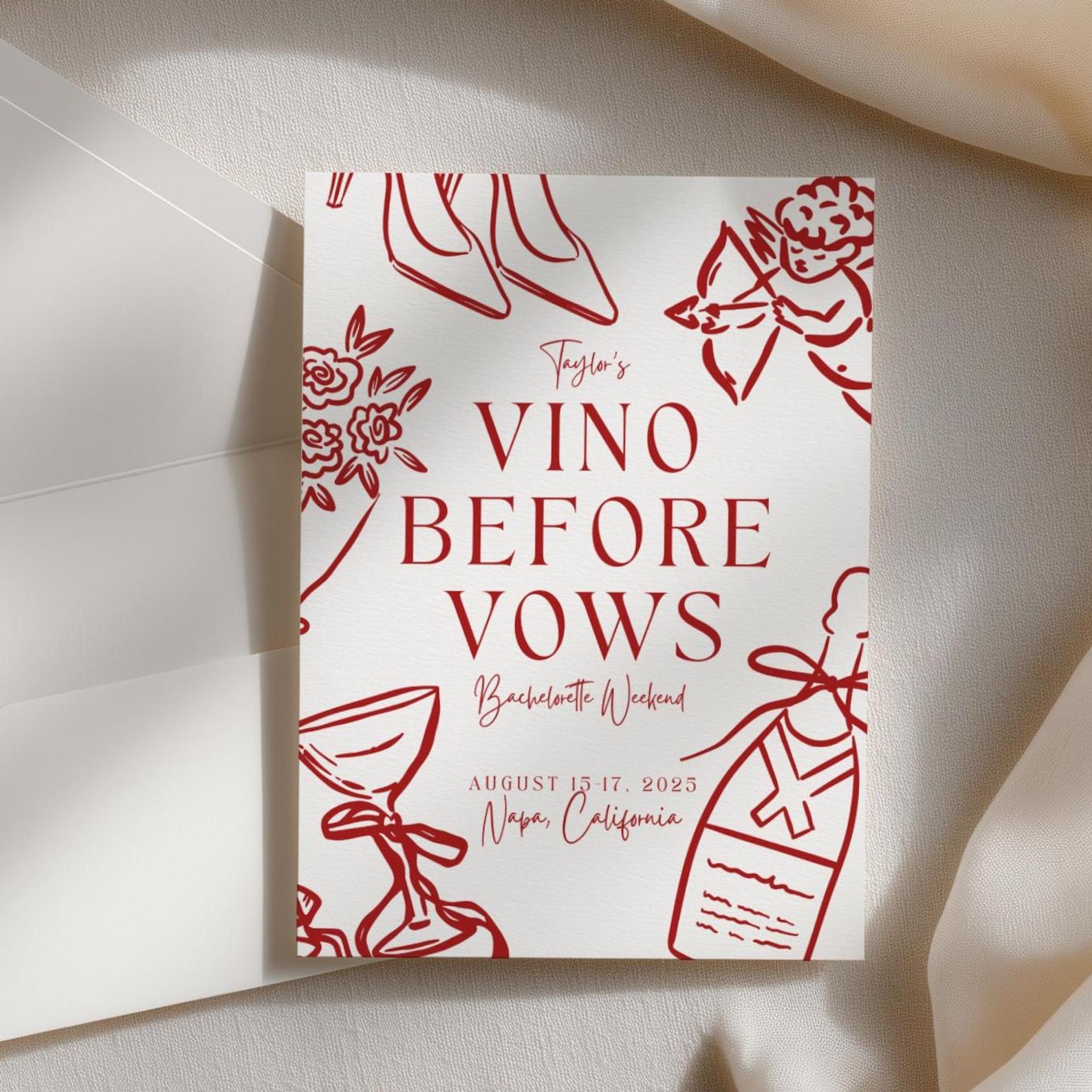 Vino Before Vows Invitation Template, Winery Bachelorette Party ...