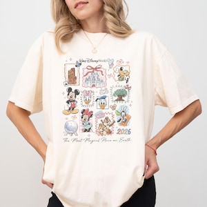 Comfort Colors® Vintage Mickey Disneyworld Shirt, Retro Mickey & Friends Shirt, Disney 2026 Trip, Walt Disneyworld Tee, Disneyland Vacation image 1