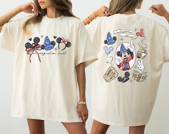 Comfort Colors Mickey Fantasia Sorcerer Shirt, Coquette Bow Disneyworld Trip