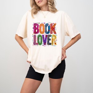 Comfort Colors® Reading Club Shirt, Book Lover Shirt, Librarian Shirt, Gift For Book Lover, Reading Shirt, Watercolor Book Tee image 2