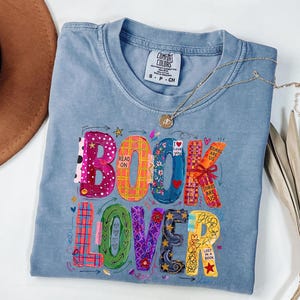 Comfort Colors® Reading Club Shirt, Book Lover Shirt, Librarian Shirt, Gift For Book Lover, Reading Shirt, Watercolor Book Tee image 3